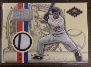 2001 Fleer Platinum National Patch Time Jeff Bagwell Platinum RC Used Relic HOF
