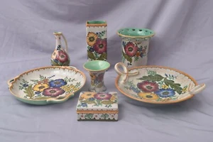 Authentic Signed GOUDA Royal Pottery from the AREO Collection Floral Holland - Picture 1 of 56