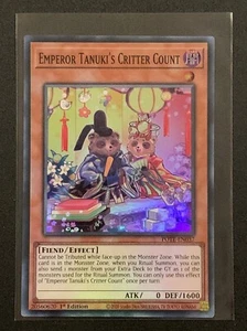 Emperor Tanuki's Critter Count | POTE-EN037 | Súper Raro | 1ª Edición | YuGiOh TCG - Imagen 1 de 3