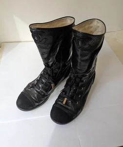 Chanel Botas Cuero con Gamuza Negro talla 39 IT. - Imagen 1 de 13
