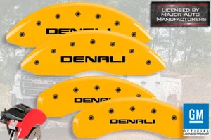 2024-2025 GMC Sierra 1500 Front Rear Ylw MGP Brake Disc Caliper Covers "Denali" - Foto 1 di 10