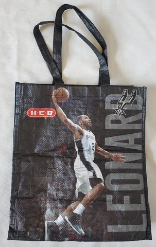 HEB Reuseable Tote San Antonio Spurs Kawhi Leonard NBA Black Cover