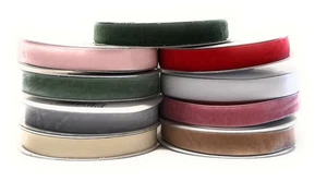 0,40€/m) Samtband 10m x 7mm Samtborte Schleifenband Geschenkband Dekoband Samt - Bild 1 von 23