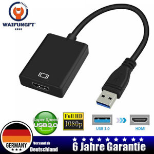 USB 3.0/2.0 auf HDMI Adapter 1080p Full HD Multi Display Video-Audio-Konverter