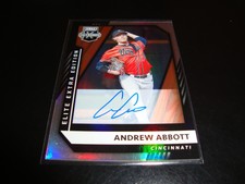 Andrew Abbott Cincinnati Reds IP Auto Autograph 2021 Elite Extra # 53 card