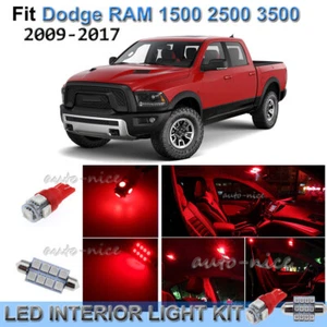 Kit de luces LED interiores de color rojo brillante para Dodge RAM 1500 1500 2500 2009-2017 8X - Imagen 1 de 7