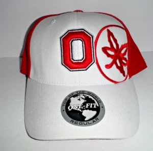 NCAA Retro Ohio State Buckeyes Hat Top of the World Cap White Red ONE•FIT NEW - Picture 1 of 7