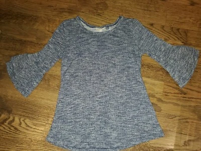 Camisa Top Niñas Talla Mediana AUTOESTIMACIÓN Manga Campana Gris Manga 3/4 Largo Foto 1 de 2