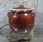 Vintage Rumpf Keramik braun Tropfglasur Bohnentopf Keksglas