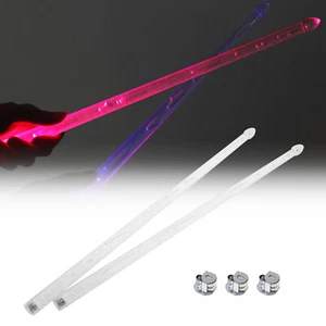 NEW 5A Polymer Material Red & Blue Double Flash LED Jazz Drumsticks for Stage - Picture 1 of 12