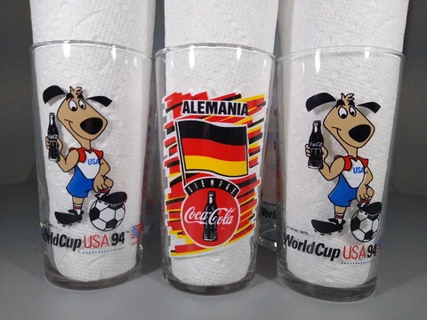 6 FIFA World Cup USA 1994 Alemania Germany Coca Cola 10oz Glass Soccer Futbol Cover