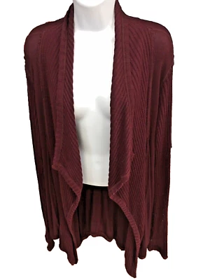 Cárdigan suéter grande Burdeos Anthropologie para mujer cascada NUEVO NUEVO CON ETIQUETAS Foto 1 de 4
