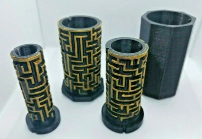 Maze Puzzle MazeBox Russian Doll Teaser Money Gift Maze Box Secret Black Gold - Image 1 of 4