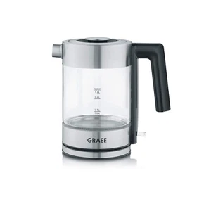 GRAEF Wasserkocher aus Glas + Edelstahl WK300 Glaswasserkocher 1 Liter 2000 Watt - Bild 1 von 6