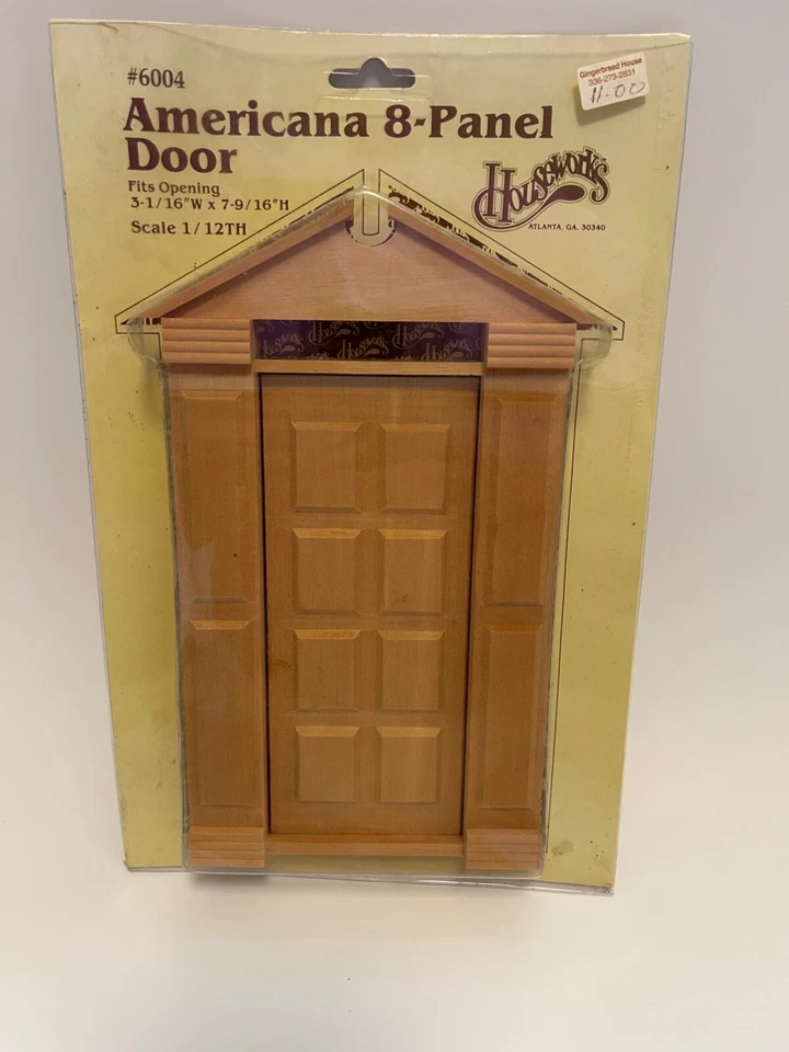 Houseworks LTD Miniatures #6004 Americana 8-Panel Door 1/12 Scale - Image 1 of 1