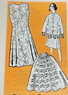 1970s Mail-order Printed Pattern #4896 Dress/Cape Sz 18 B40 Complete - Image 1 of 4