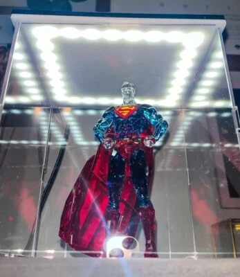 Action Figure Display Case 10" x 10 x 10" Figurine Acrylic LED Light Car Toy Box - Image 1 of 4