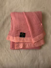 Earlys Of Witney 100% Pure New Wool Pink Cellular Quality Blanket 70”X90”