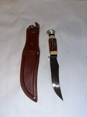 Cuchillo de Caza Deportivo Tramontina SS con Funda Hecho en Brasil Hoja de 5" de 9" de Largo   Foto 1 de 4