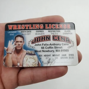 John Cena Wrestling License Champ Is Here ID Collectible Card WWF Fan Souvenir - Picture 1 of 9