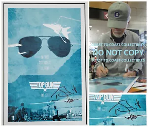 Poster fotografico Tom Skerritt Viper firmato Tom Gun 12x18 COA prova esatta autografato - Foto 1 di 3