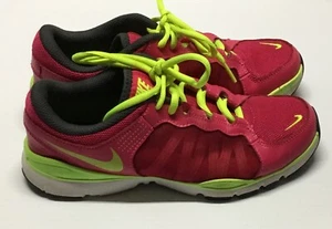 Nike Training Flex TR2 Women's Size 6 Running Walking Shoe Pink/Neon Yellow - Picture 1 of 8