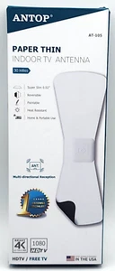 NEW Paper Thin Indoor TV Antenna AT-105 HDTV/Free TV Multi-Directional ANTOP - Picture 1 of 7