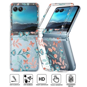 Klare Hülle Kristall Schmetterling Blumenmuster für Motorola Moto RAZR 50 Ultra 40 - Bild 1 von 17