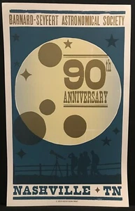 Póster impreso Hatch Show Barnard - Sociedad Astronómica Seyfert 90 aniversario - Imagen 1 de 1