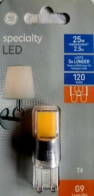 GE LED T4 G9 base Specialty New Light Bulb 25w 120 volts Loop Pin Base NIP - Image 1 of 4
