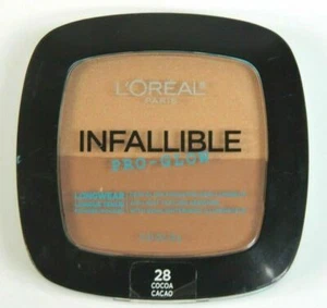 Loreal 28 Cocoa Pressed Powder Infallible Pro Glow Foundation - Picture 1 of 1