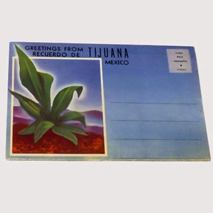 Vintage Grüße aus Tijuana Mexiko Akkordeon 12 farbige Postkartentafeln - Bild 1 von 8