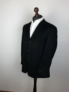 Yorn Pure Cashmere Blazer Jacket Black size 26 - Picture 1 of 8