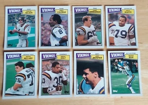 1987 87 Topps Minnesota Vikings 16 card Team Set Zimmerman Rookie Kramer RC - Picture 1 of 7