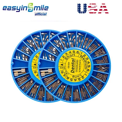 2kits Dental Screw Post Conical Stainless /gold Plated S - Xl Root Canal Pins - Image 1 of 4