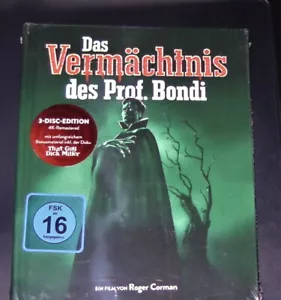 DAS VERMÄCHTNIS DES PROFFESOR BONDI LIMITIERTES MEDIABOOK 2 BLU RAY + DVD NEU - Bild 1 von 5