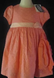 Nuevo con etiquetas Vestido Koala Niños Manga Corta Melocotón con Sombrero Talla 24 Meses - Imagen 1 de 3
