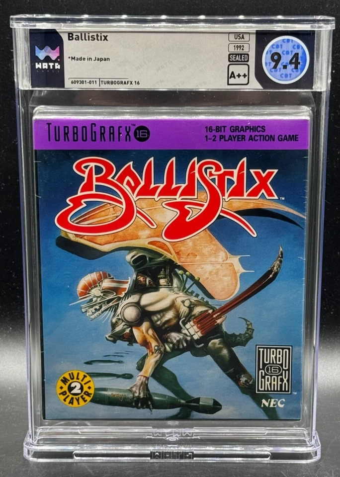 Ballistix TurboGrafx 16 NEC Sealed New WATA 9.4 A++ Graded - Image 1 of 2