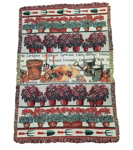 Gärtner Blumen Baumwolle Überwurf Afghan Gobelin Cottagecore Geschenk Weihnachten Pflanzen - Bild 1 von 9
