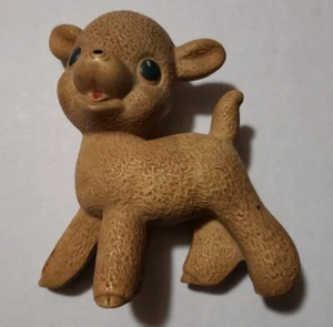 Vintage Little Lamb Rempel Toys Latex Rubber Baby Nursery Decor Toy No Squeaker - Picture 1 of 6