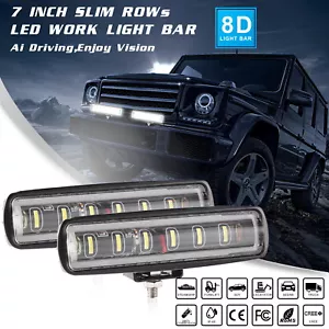 4x 7inch Led Work Light Bar Spot Flood Combo Reverse Lamp Offroad 7" 4X4 - Foto 1 di 8