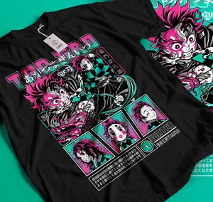 T-shirt Kimetsu No Yaiba anime, manga, zenitsu Tanjiro Demon Slayer chemise  196 - Picture 1 of 6