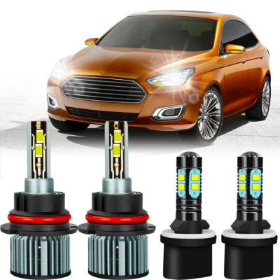 Combo de faros antiniebla altos bajos para Ford Escort 1998-2003 4 piezas 6000 k Foto 1 de 4