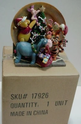 Disney Winnie Pooh Piglet Tigger Eeyore Decorating Christmas Tree 3D Plate Stand - Image 1 of 4