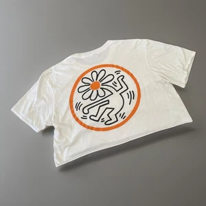 Keith Haring Blumen kurzes T-Shirt LARGE — VERKAUFT WIE BESEHEN *BESCHREIBUNG LESEN* - Bild 1 von 11