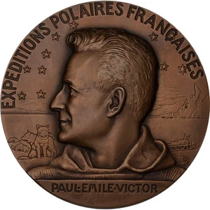 Medalla Expediciones Polares Francesas Paul-Émile Victor Años 50 Francia (MED216-) - Imagen 1 de 2