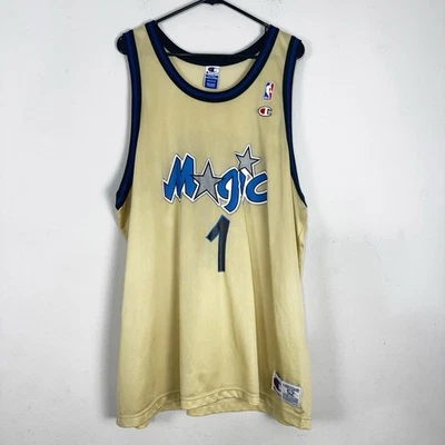 Champion Men's NBA Vintage #1 Pennny Hardaway Magic Jersey Size 52 Gold *Read* - Image 1 of 4