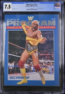 1987 WWF WWE Magazine Program Vol 149 Classic Hulk Hogan CGC 7.5 - Image 1 of 2