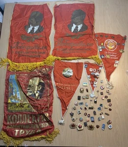 (84 Pins) Sowjetische UdSSR Lenin Pin Lot Abzeichen Banner Vintage Militär Russland - Bild 1 von 12