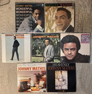 JOHNNY MATHIS 7 VINYL RECORD LP LOT US ORIGINAL COLUMBIA SIX EYE LABELS N. Mint - Picture 1 of 5